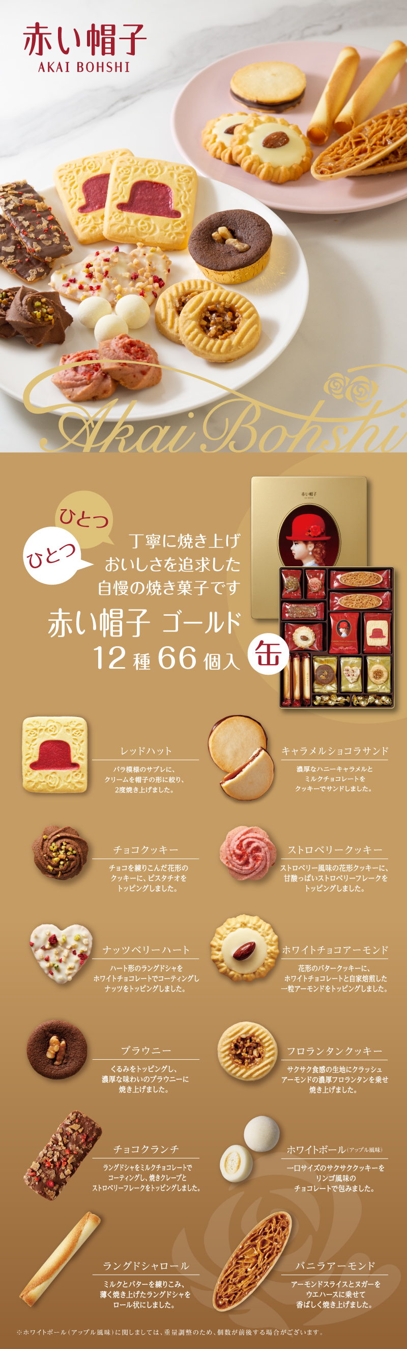 赤い帽子ゴールド（缶箱）